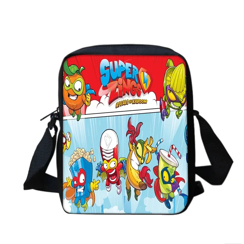 super zings garçon et fille dessin animé imprimé sac à bandoulière enfants fourre-tout décontracté sac de téléphone hommes et femmes sac à provisions meilleur cadeau d'anniversaire