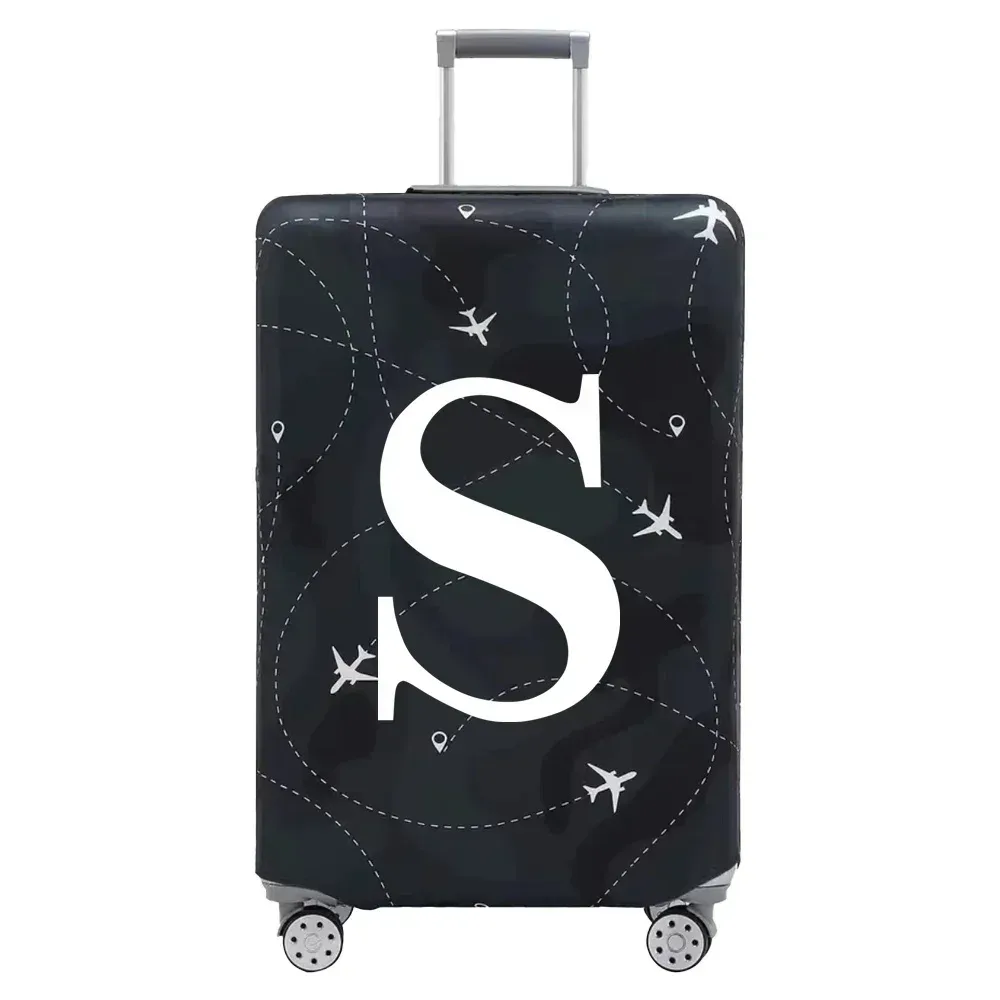 juste de protection en tissu pour bagages, housse anti-poussière anti-rayures, valise trempée pour sac de 18 à 32 pouces, lettre blanche, accessoires de voyage