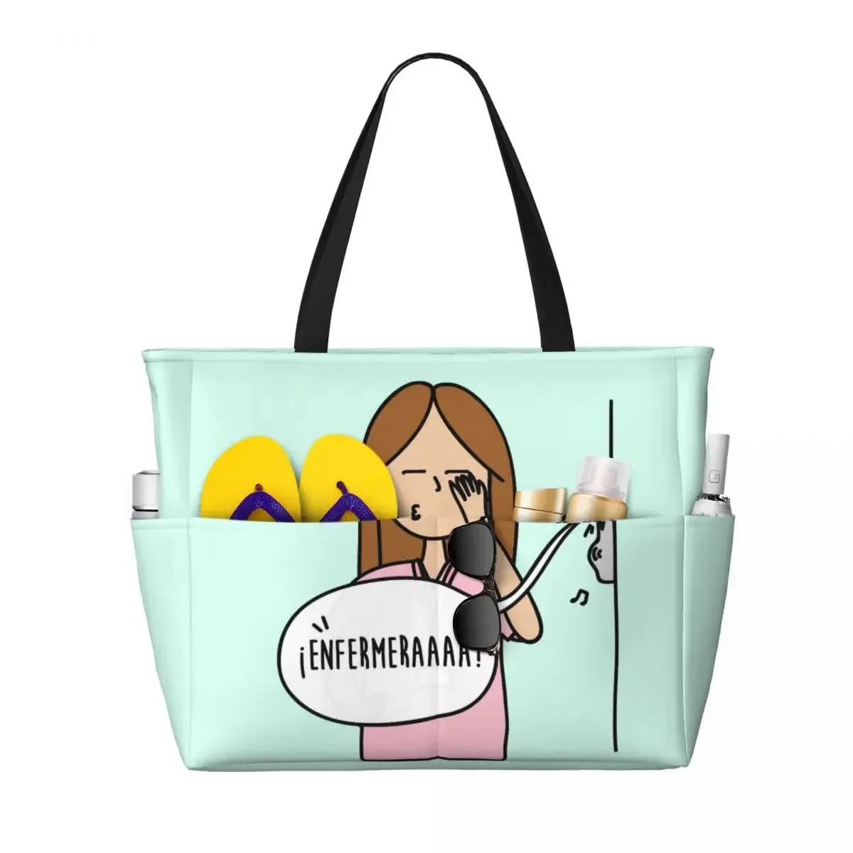 sac fourre-tout de voyage médical personnalisé enfermera en apuros pour femmes, sacs d'épicerie à bandoulière de grande capacité