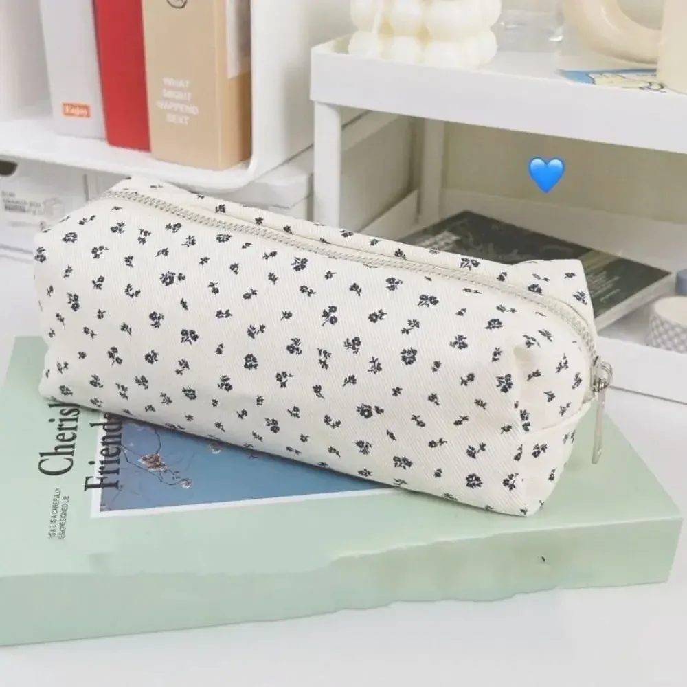 sac à stylos à imprimé floral de haute qualité, sacoche multifonctionnelle de grande capacité