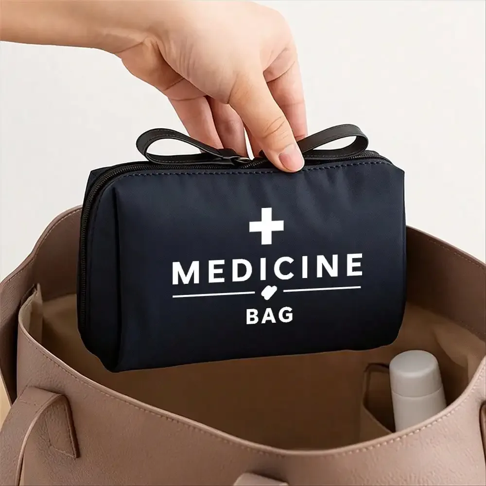 trousse médicale de premiers secours portable, voyage camping en plein air, sac de rangement de médicaments d'urgence, mini pochette edc de voyage, étui à pilules organisateur