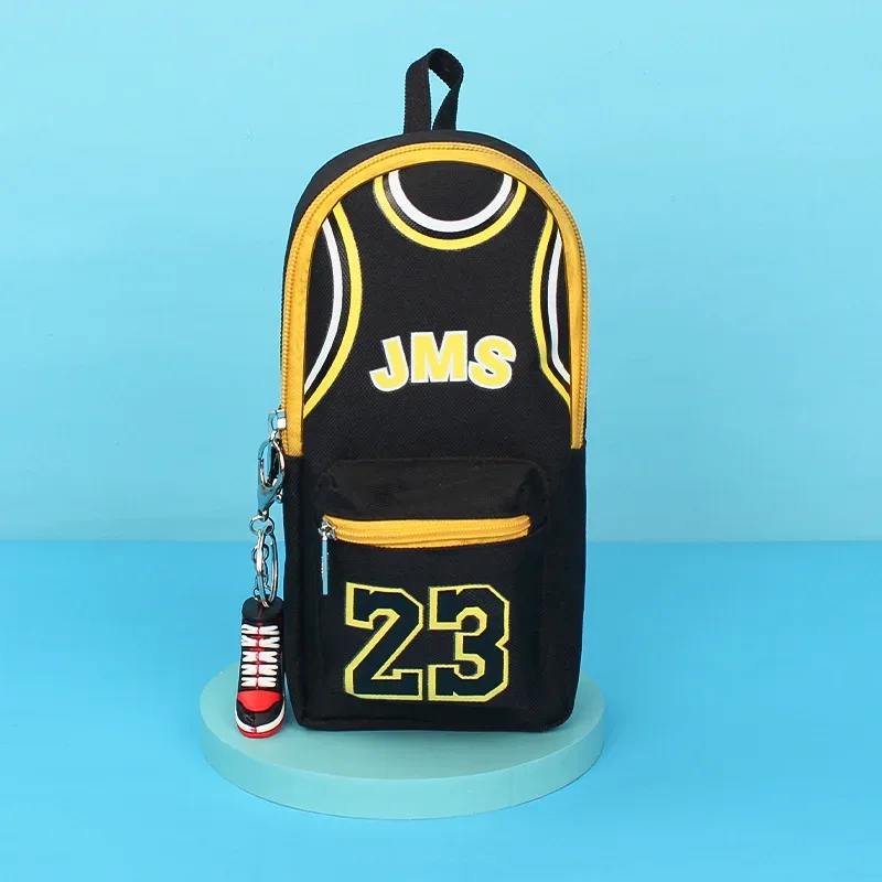 trousse à crayons étanche pour étudiant garçon, sac de basket-ball, boîte à crayons multifonctionnelle, papeterie scolaire