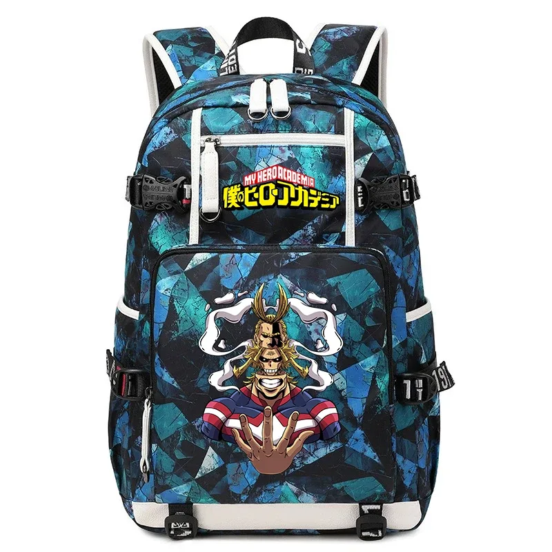 sac à dos d'école imprimé my hero academia, grande capacité, sac à dos décontracté pour garçons et filles, sac à livres de voyage pour enfants