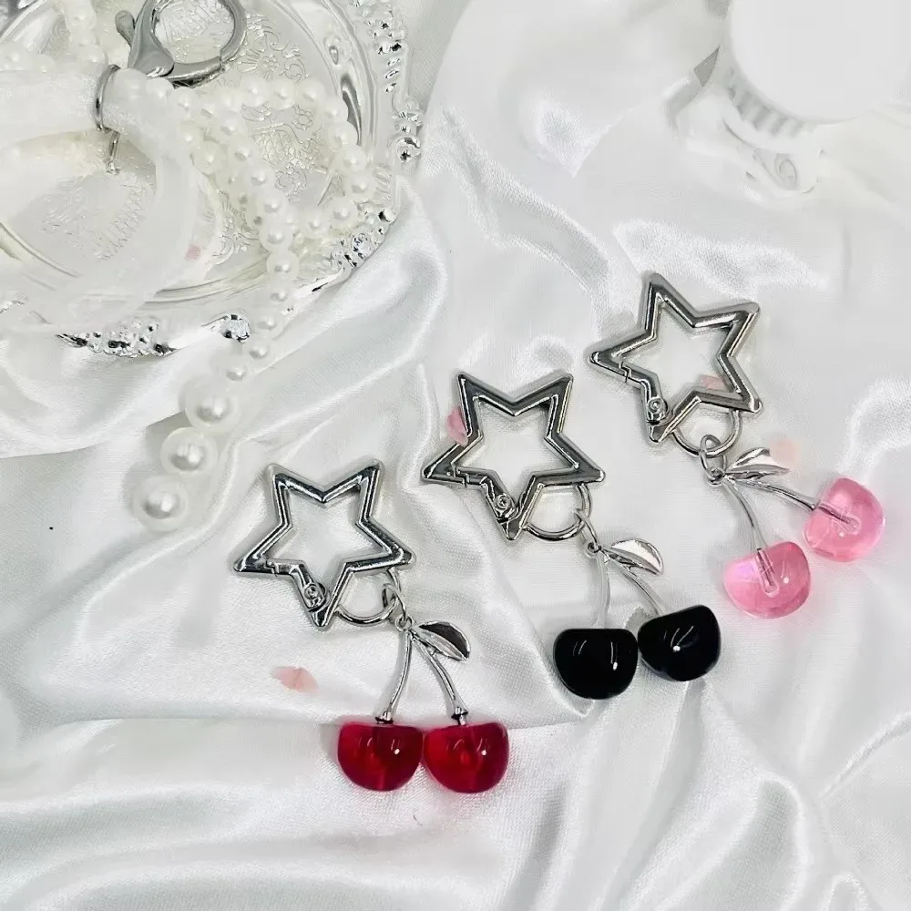 nouveau porte-clés cerise en résine, simulation de fruit, créatif, accessoire de bijouterie diy, décoration suspendue pour sac à dos