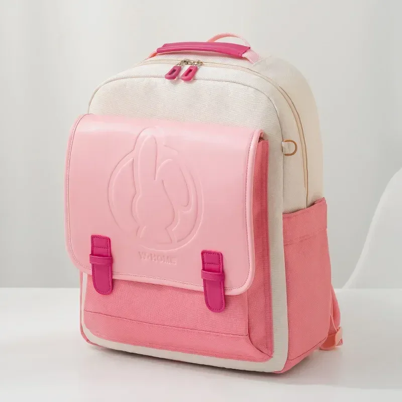 sacs d'école primaire pour garçons et filles, sac à dos de protection de la colonne vertébrale, cartable rose ultra-léger, sacs à livres d'ours de dessin animé, enfants de la 1re à la 6e année