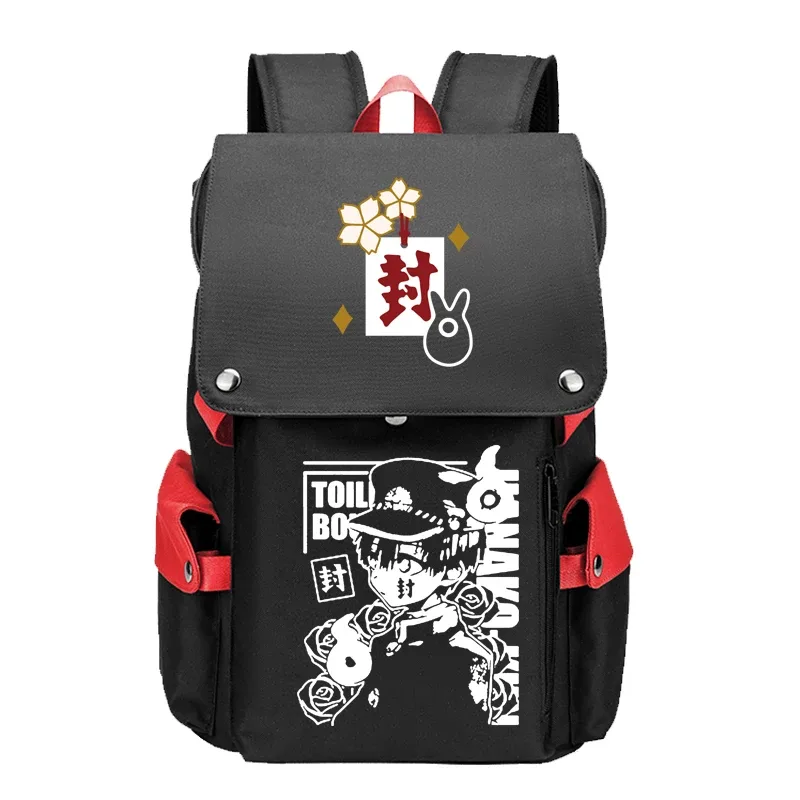 hanako-kun – grand sac à dos de voyage pour garçons et adolescents, cartable d'école animé avec chargeur usb, oxford, pour ordinateur portable