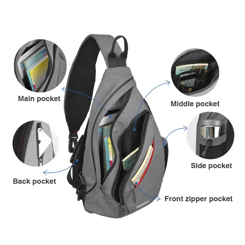 mixi hommes une épaule sac à dos femmes sac à bandoulière bandoulière usb garçons cyclisme sport voyage polyvalent mode étudiant école