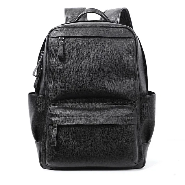 sac à dos en cuir véritable pour homme, peau 100% naturelle, grande capacité, sac pour ordinateur portable 15.6 ", sacs de voyage pour homme, sac d'école pour adolescent