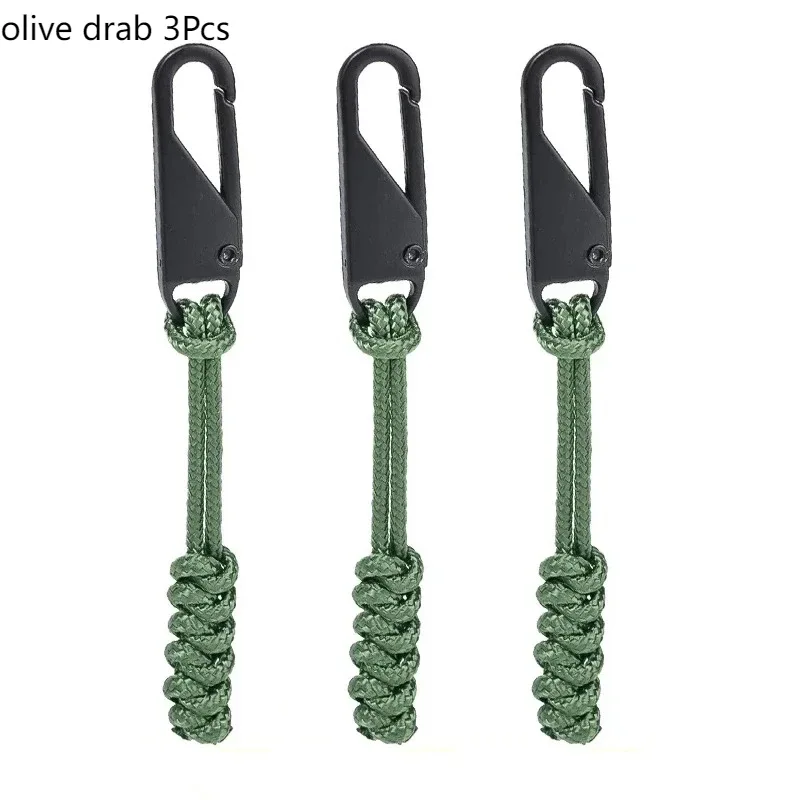 sac d'extérieur portable avec poignée à fermeture éclair, sac d'extérieur tissé avec boucle à fermeture éclair, pendentif pour sac à dos, corde à fermeture éclair pour vêtements, 1/3/5 pièces
