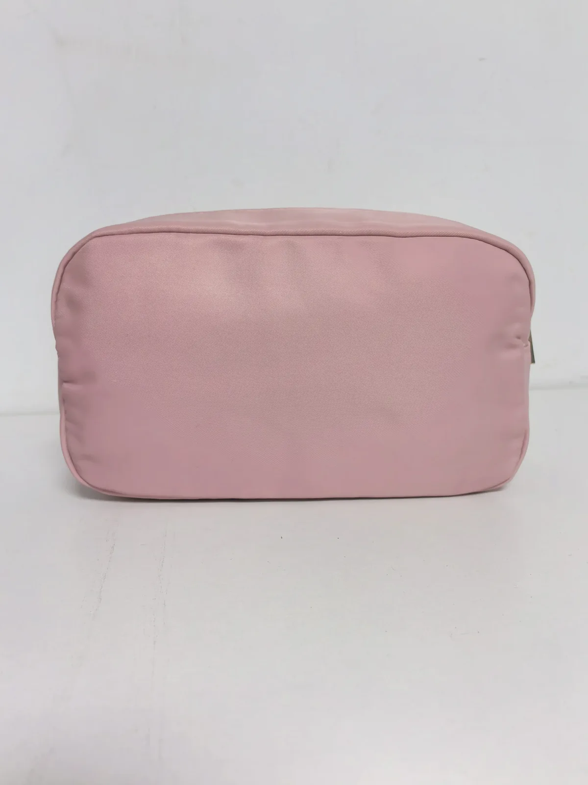 pochette de maquillage personnalisée en nylon rose, imperméable, pour femmes et filles, sac de voyage pour maquillage, organisateur de couleur bonbon, grande capacité