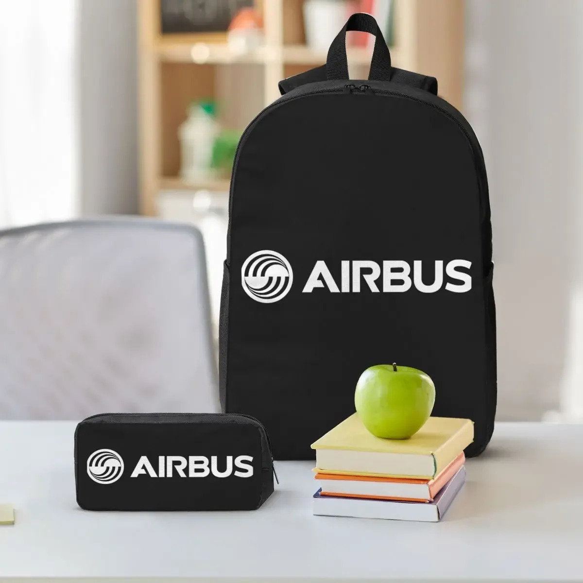 sac à dos blanc avec logo airbus pour étudiants, garçons et filles, sac d'école, sacs à bandoulière pour ordinateur, sac à déjeuner isotherme 3ps, trousse à crayons