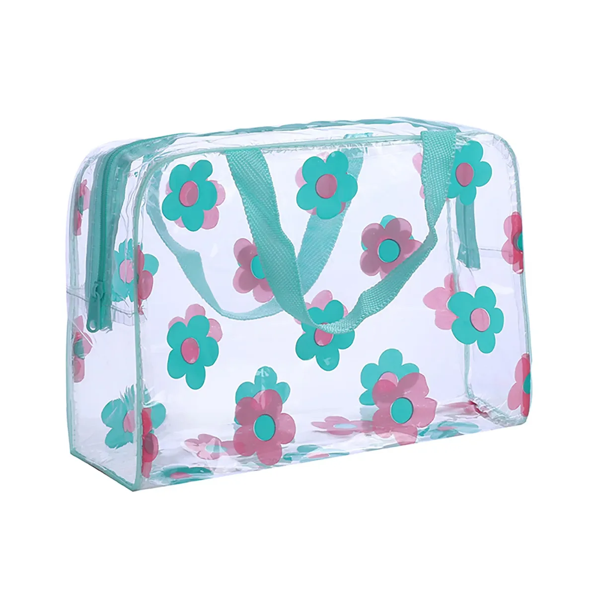 sac cosmétique de voyage transparent, grande capacité, design léger, gestion du stockage de petits articles