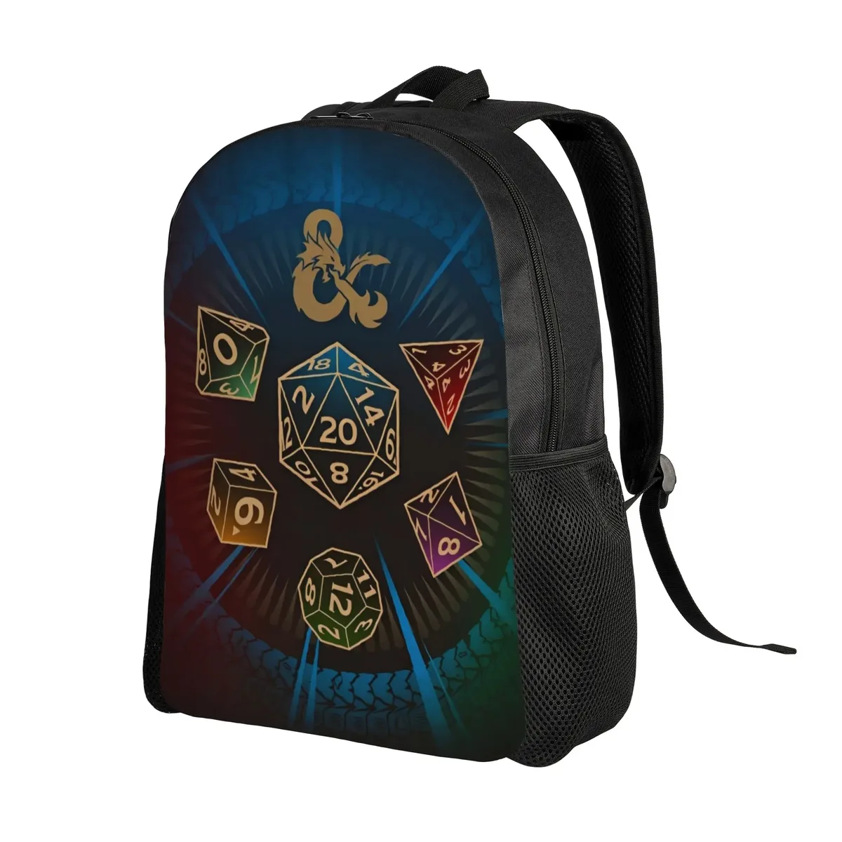 Sac à dos Dungeon Dragon DND pour hommes et femmes, sac à bandoulière léger pour le lycée, le travail, l'université