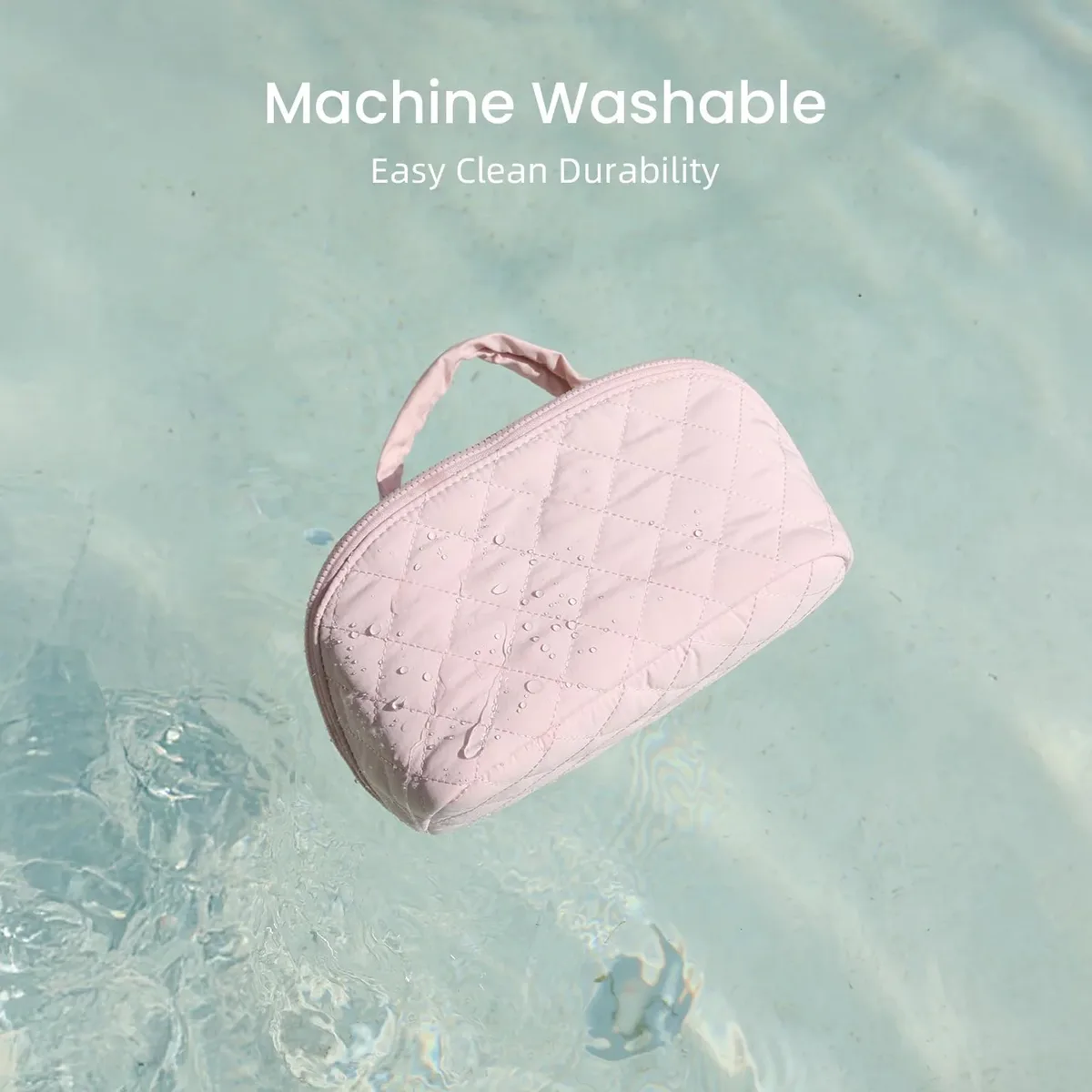 sac à cosmétiques portable de grande capacité, organisateur de toilette de voyage étanche avec poignée pour femmes