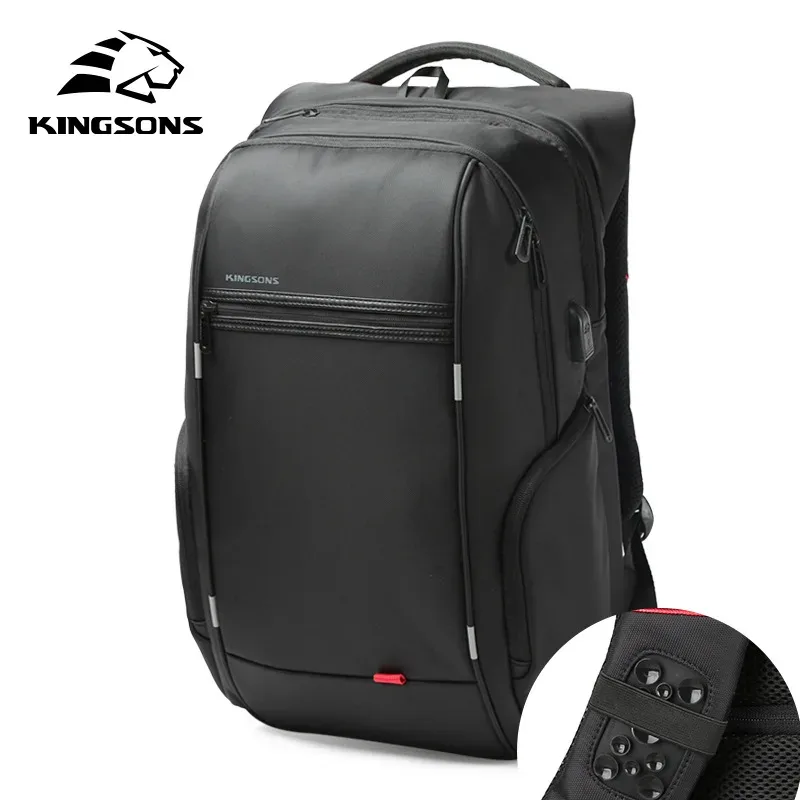 kingsons hommes sacs à dos 15 ''17'' sac à dos pour ordinateur portable usb chargeur sac antivol sac à dos pour adolescent mode homme voyage