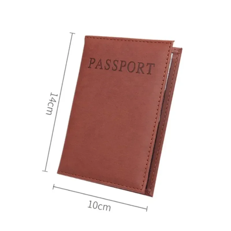 étui de protection pour passeport en cuir pu, portefeuille de voyage, porte-passeport avec fente pour carte d'identité et carte de crédit, manchon de protection pour passeport, étui organisateur