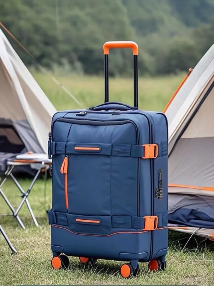 valise légère en tissu oxford de 20/24/28 pouces, roues à roulettes, sac de chariot de grande capacité pour voyage