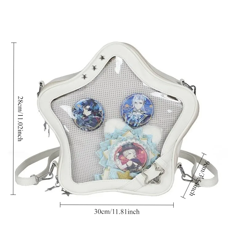 sac à dos étoile jaune en cuir pu, sac à bandoulière mignon pour adolescente kawaii, cartable pour femmes, sac à dos y2k épicé pour fille, sac à dos de voyage