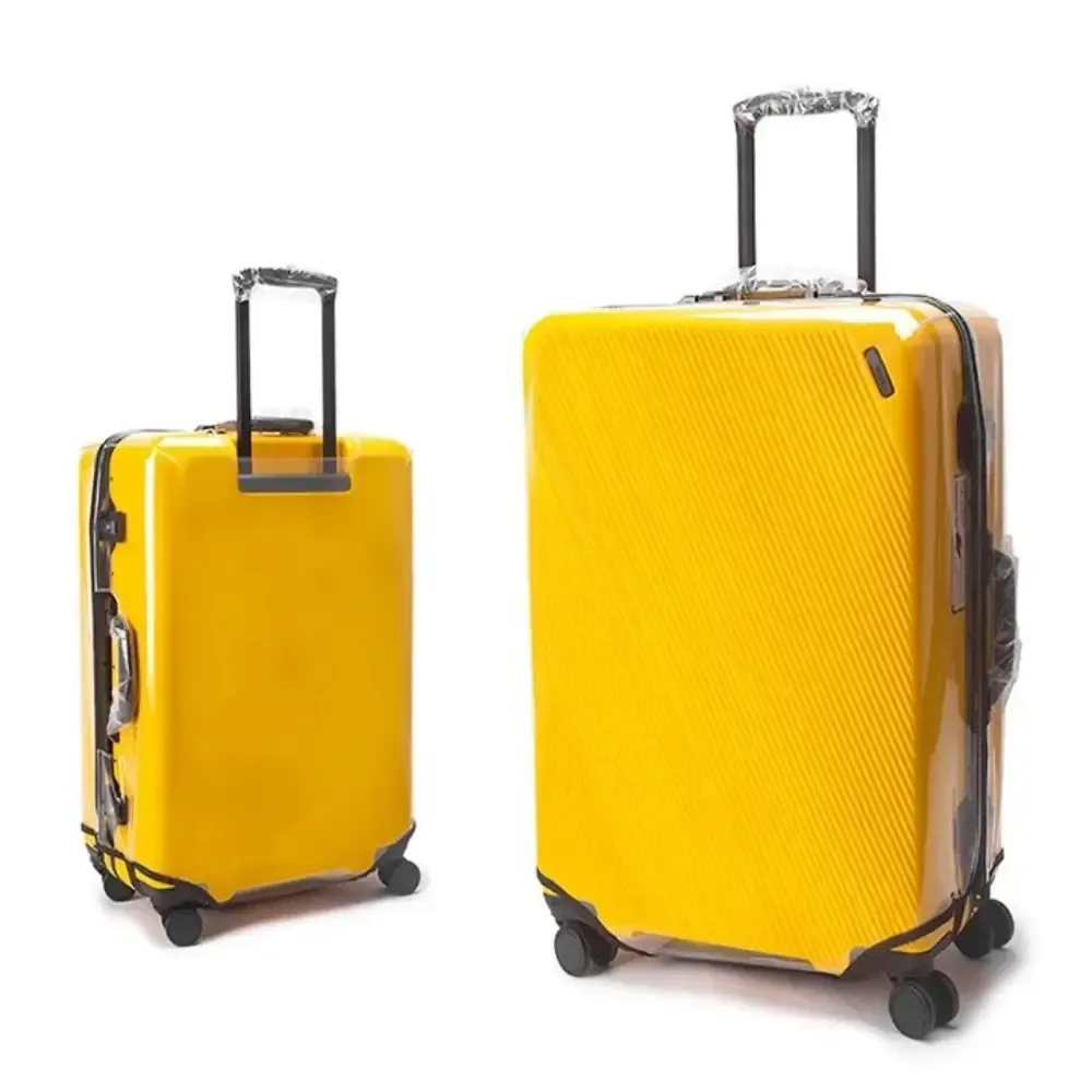 housse de valise transparente en pvc, imperméable, résistante à l'usure, anti-poussière, accessoires de voyage, aucun démontage requis