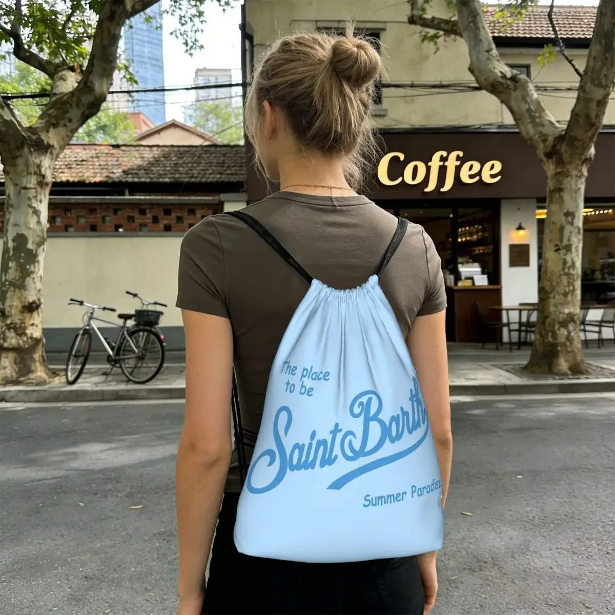Sacs à dos Saint Barth, sacs à cordon de serrage tendance, sacs à chaussures, sacs à livres pour les voyages et l'école