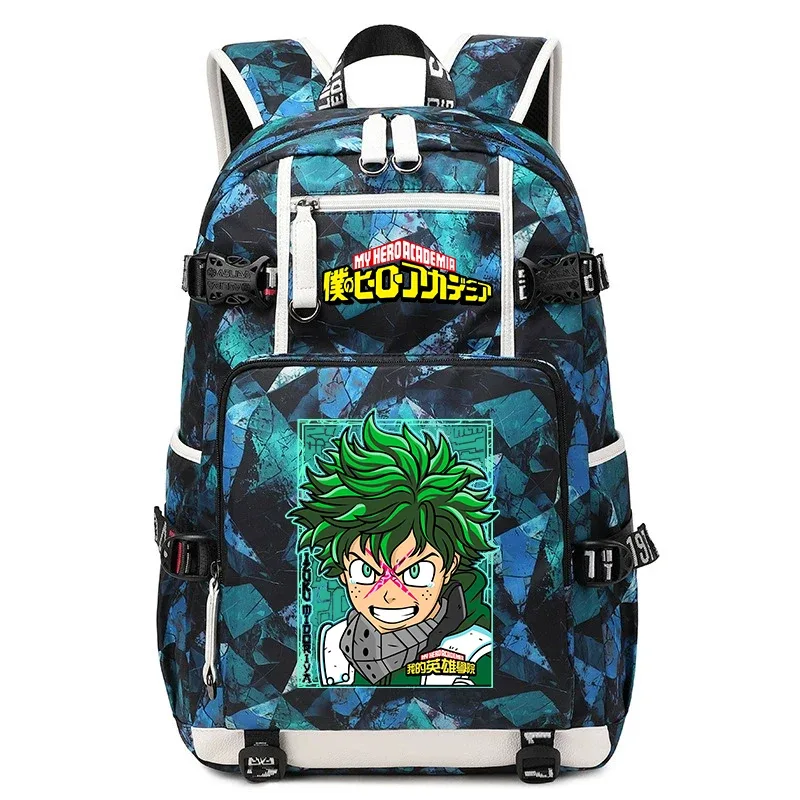 Sac à dos d'école imprimé My Hero Academia, grande capacité, sac à dos décontracté pour garçons et filles, sac à livres de voyage pour enfants