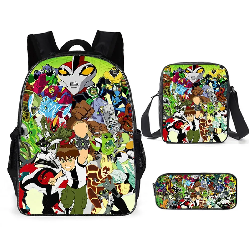 sac à dos hacker pour adolescents ben 10, sac à dos pour étudiants, sac à dos de dessin animé, sac à bandoulière pour stylos