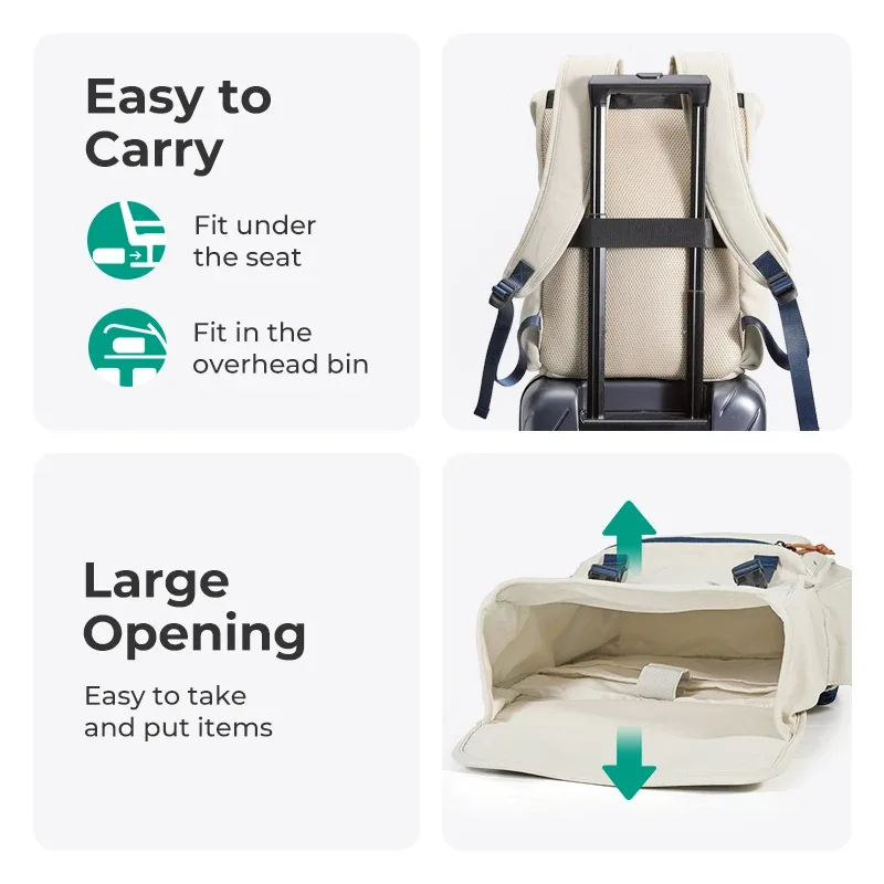 bagsmart étendu 23l sac à dos grande capacité hommes en plein air voyage bagages sac unisexe collège école sac à dos adapté pour ordinateur portable 15,6 pouces