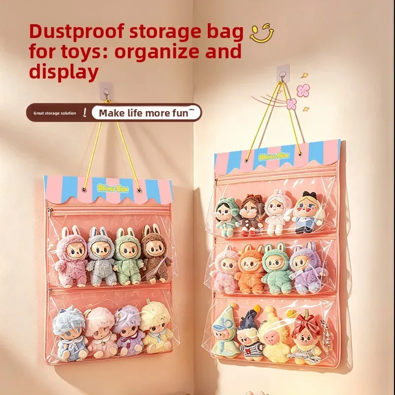 Sac de rangement mural anti-poussière en feutre pour poupées, organisateur mural pour jouets en peluche, nouveau sac de rangement intérieur multi-usage