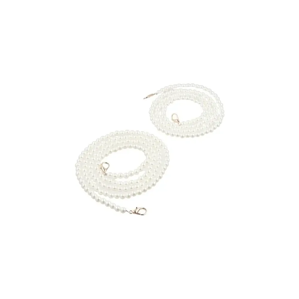 pièces de rechange portables pour sacs diy : longue bandoulière de sac en perles pour femme, chaîne de sac en perles, chaîne perlée pour sac fourre-tout, poignée de sac à main