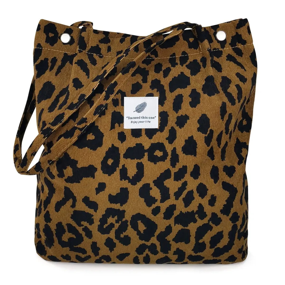 sac fourre-tout en velours côtelé, fourre-tout mignon pour femmes, sac à bandoulière avec poche intérieure pour le travail, la plage, les voyages et le shopping, l'épicerie