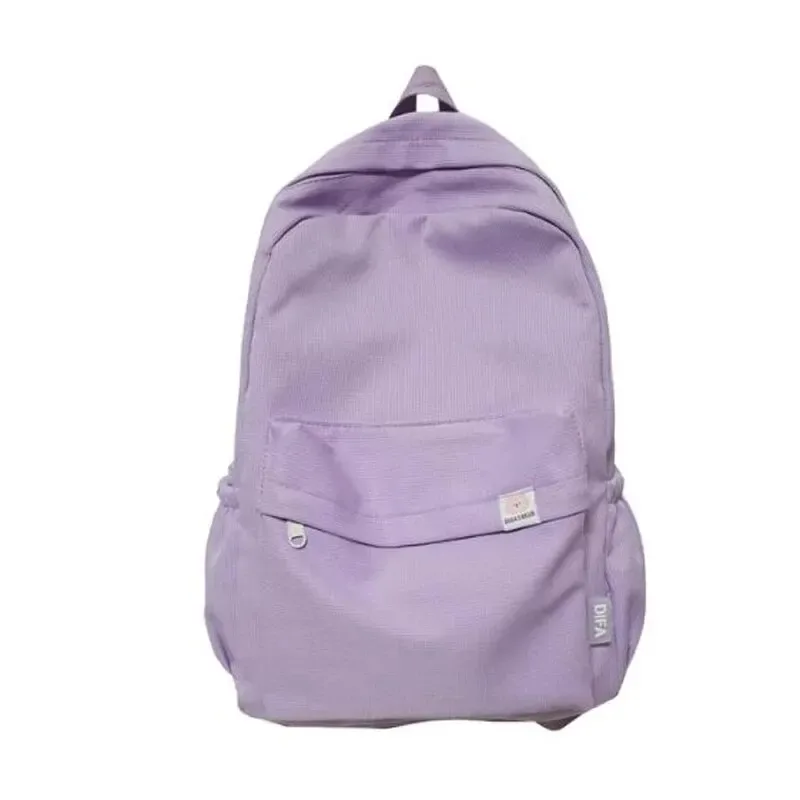 nouveau sac à dos imperméable en nylon pour femmes sac de voyage pour femmes sacs à dos cartable pour adolescentes couleur unie bookbag mochila bookbag