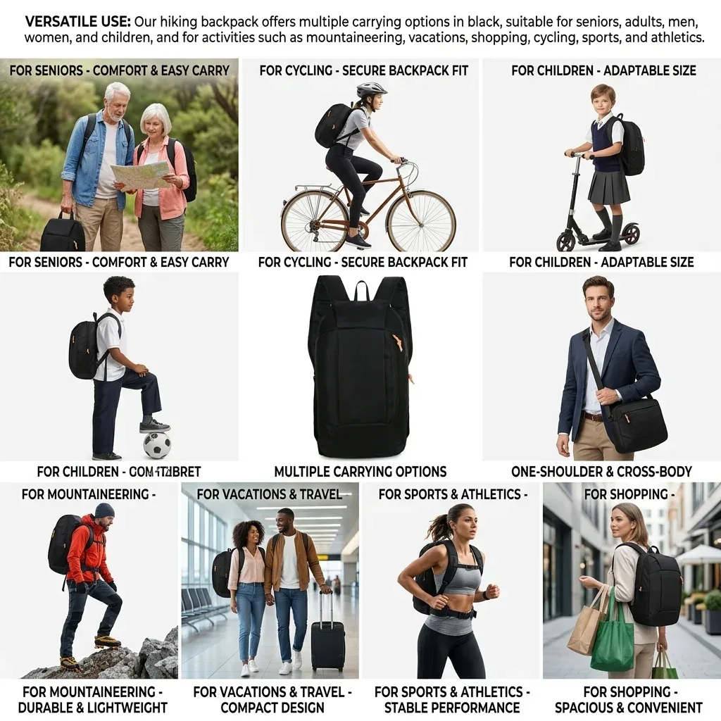 sac à dos de sport léger et compact pour homme et femme, idéal pour la randonnée et le trekking