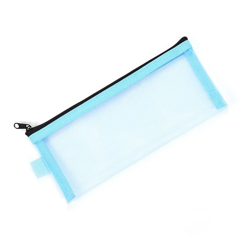 sac transparent de rangement de cosmétiques rond en maille, pochette de rangement de pinceaux de maquillage de grande capacité, étui à cosmétiques de voyage pour outils de pinceaux