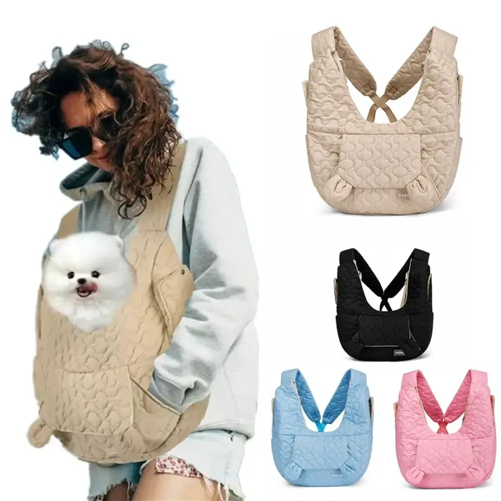 Sac de transport portable pour chien de haute qualité, grande capacité, imperméable, sac à dos pour chat, sac de poitrine durable résistant au vent pour animaux de compagnie, utilisation en extérieur