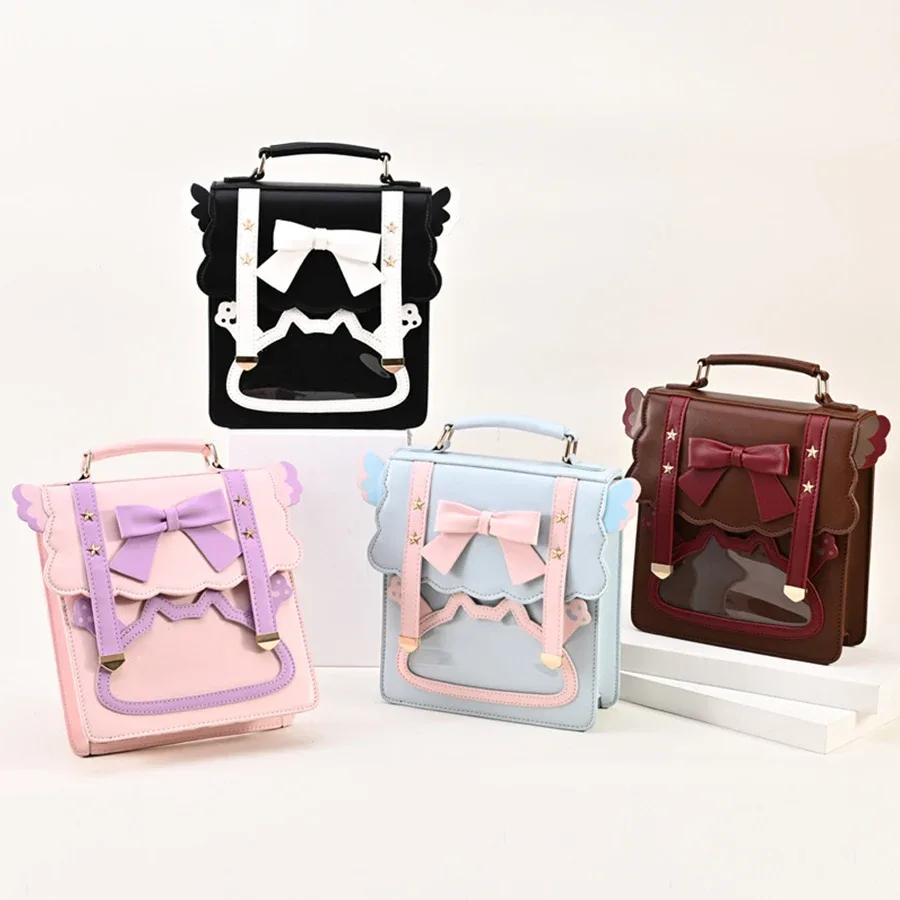 sac à dos à nœud doux pour étudiants japonais, uniforme jk vintage, itabag girls crossbody initié, cos gothic lolita, kawaii rucksack