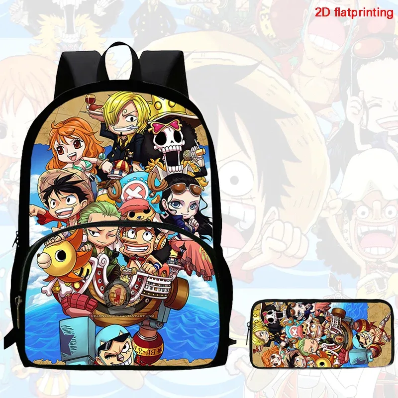 ensemble de 2 sacs à dos, style one piece, avec poche avant, sac à dos avec porte-crayons, léger, pour les enfants de 6 à 10 ans