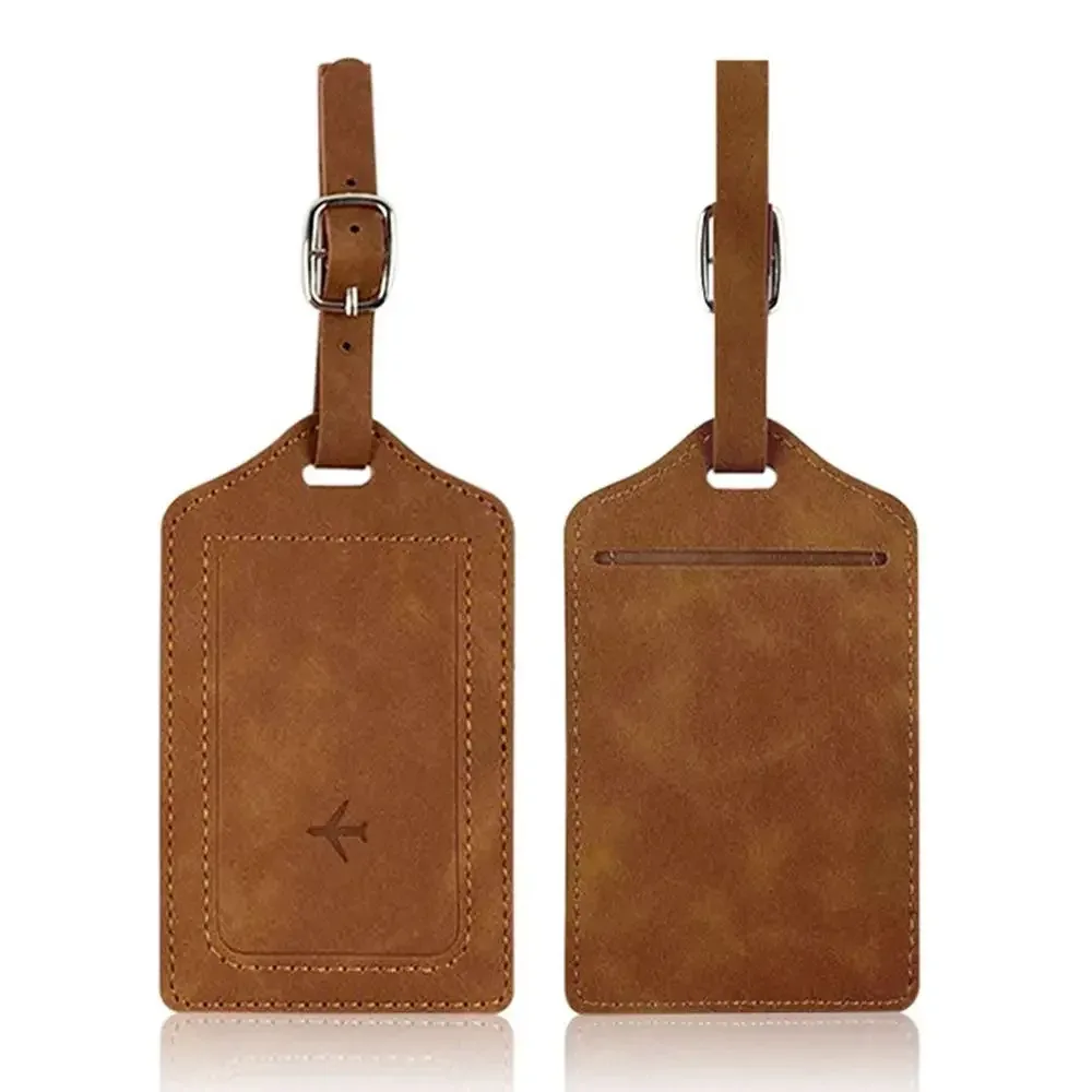 étiquette de bagage en cuir universelle pour hommes et femmes, étiquettes d'embarquement portables, accessoires de voyage, mode