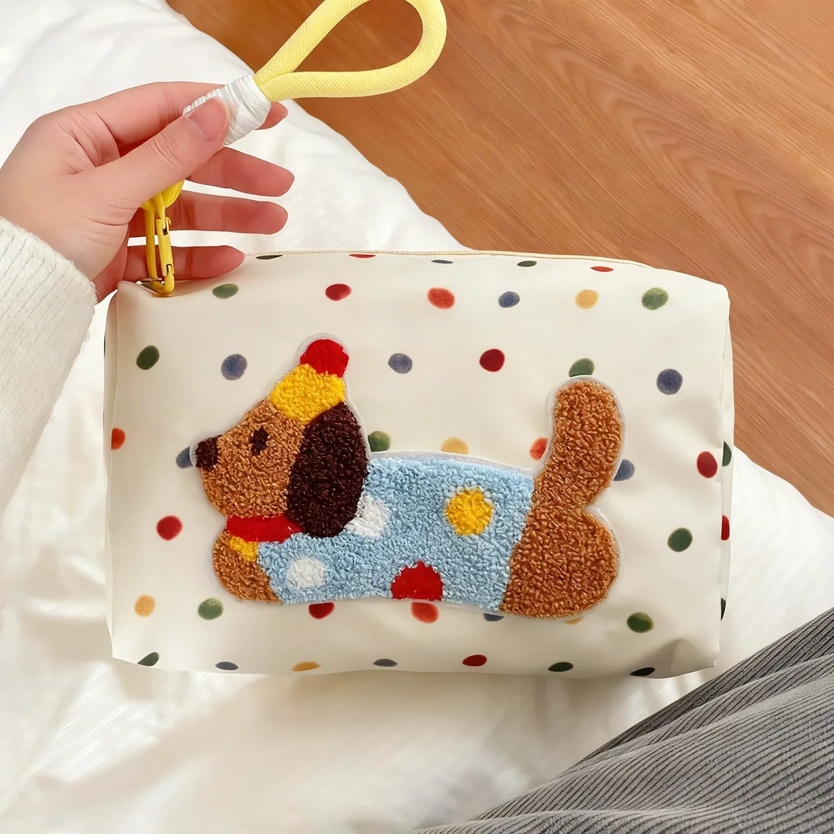 Dachshund Gifts Trousse de maquillage, sac de rangement de maquillage de grande capacité, trousse de toilette de voyage portable pour femmes, trousse à cosmétiques