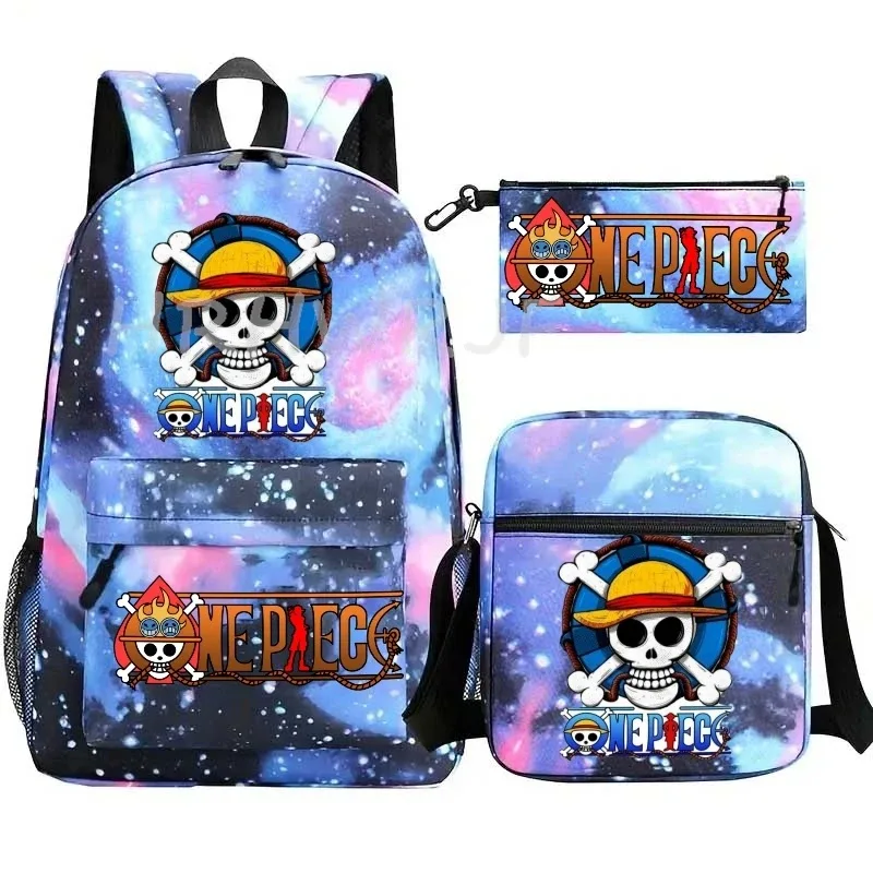 sac à dos one piece avec sacs à bandoulière monkey d luffy, sac à dos pour ordinateur portable, sac de voyage pour étudiants, sac à dos lavable