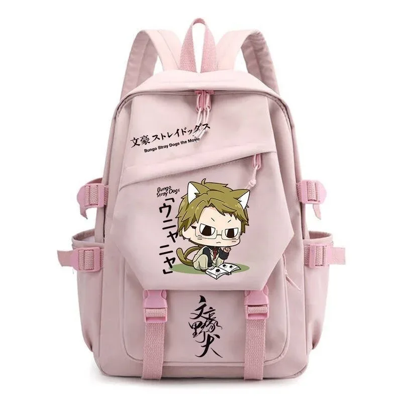 sac à dos anime bungo stray dogs cartoon, cartable pour adolescents, cartable pour hommes et femmes, mode cosplay, ordinateur portable, voyage en plein air, mochila