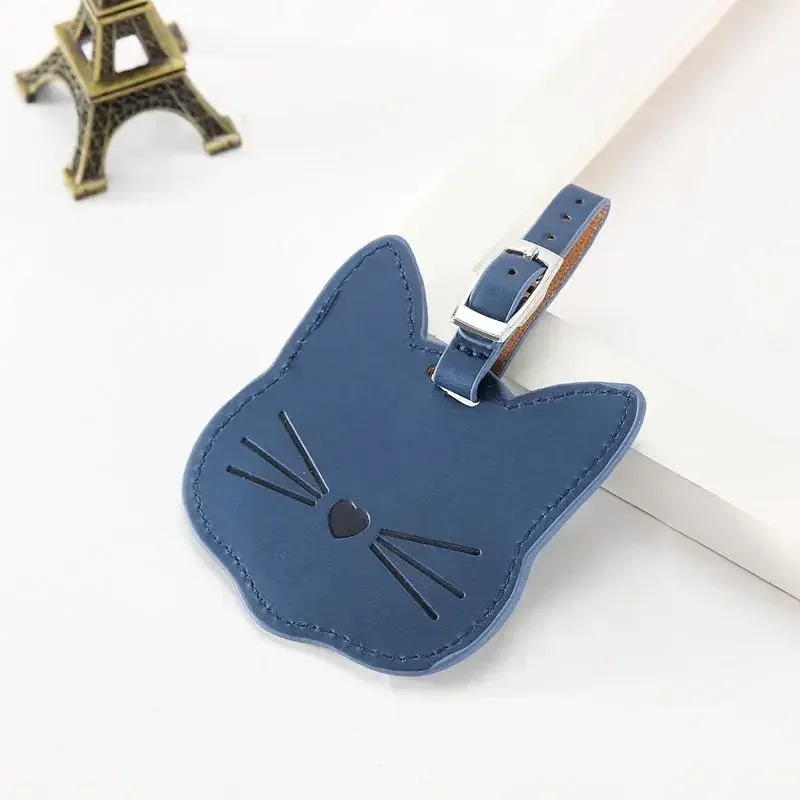 étiquette de bagage en cuir pu, porte-adresse pour valise, accessoires de voyage, étiquette nominative portable