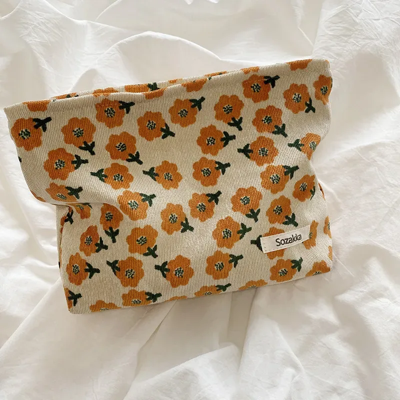 trousse de maquillage pour femmes et filles, sacs cosmétiques floraux, beauté féminine, organisateurs de maquillage, rangement de rouge à lèvres, étui à crayons étudiant, cadeau