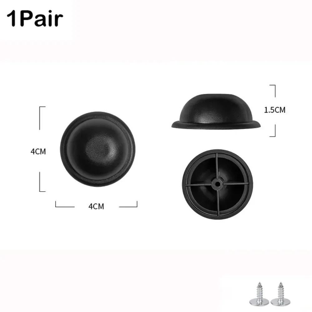 patins de protection en plastique noirs pour bagages avec vis, support inférieur de valise, pièce de rechange universelle pour toutes les valises