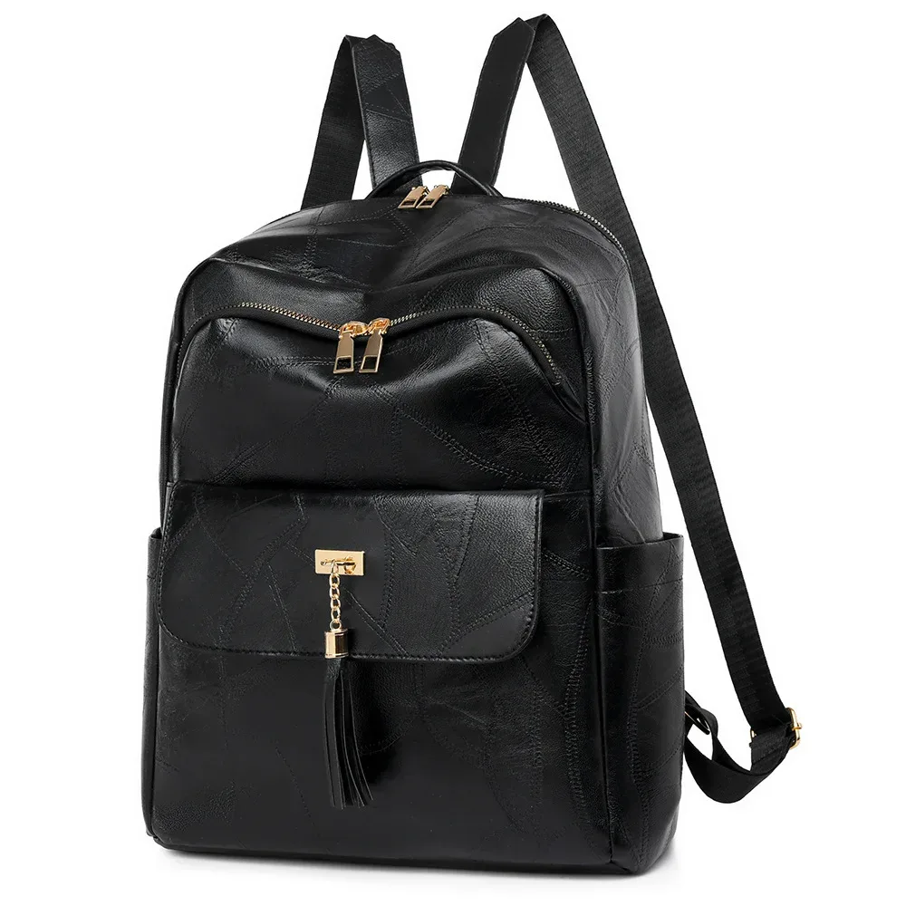 sac à dos en cuir pu à la mode pour femmes, voyage de styliste, académie, déplacement quotidien, sac à main/sac à bandoulière rétro multifonctionnel