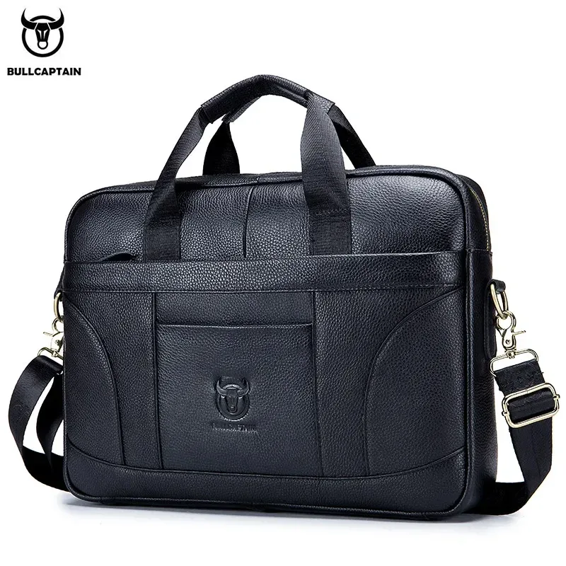 bullcaptain porte-documents pour hommes sacs d'affaires pour hommes peuvent être utilisés pour ordinateur portable de 14 pouces sac à bandoulière en cuir sac à main de bureau