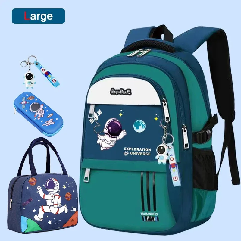 sac à dos d'école astronsominitié pour garçon, cartable étanche pour enfant du primaire