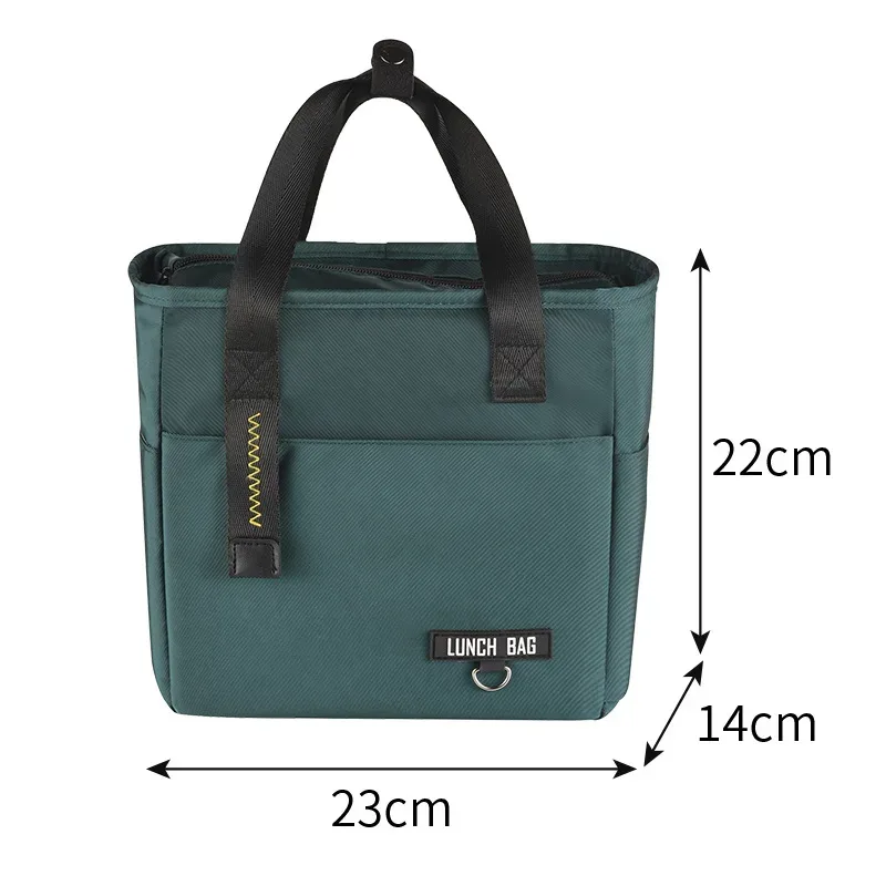 boîte à déjeuner bento isolée, sac thermique de grande capacité, sacs de rangement des aliments à fermeture éclair, conteneur pour femmes, sacs à main de pique-nique de voyage plus frais