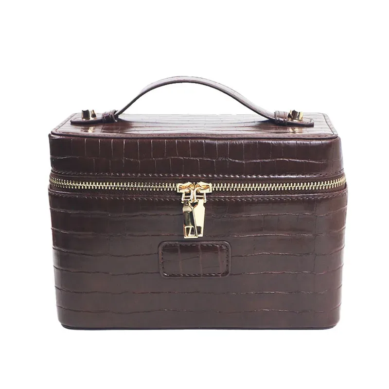 trousse de toilette de voyage personnalisable à motif d'autruche, organisateur de maquillage portable suspendu, trousse de toilette pour femmes