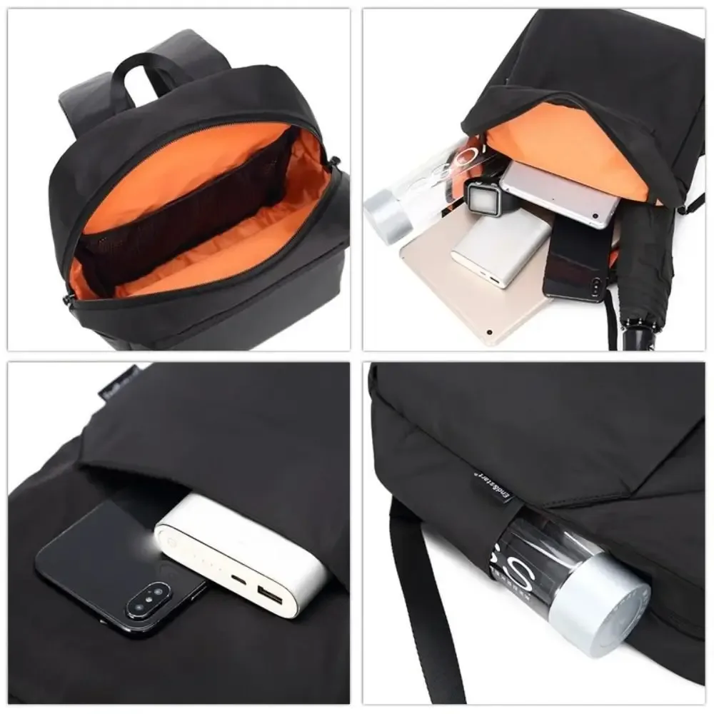 mini sac à dos oxford pour hommes, couleur unie, imperméable, petit sac d'école à bandoulière, léger, résistant à l'usure, sacs à dos de voyage pour hommes