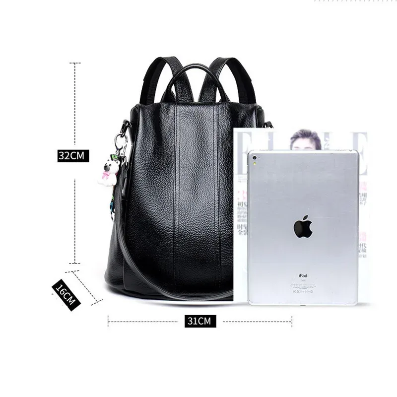 xmessun nouveau sac à dos en cuir souple pour femmes, sac de voyage de grande capacité à double épaule de haute qualité pour femmes
